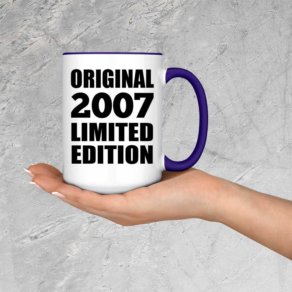 17th Birthday Original 2007 Limited Edition - 15oz Accent Mug Purple