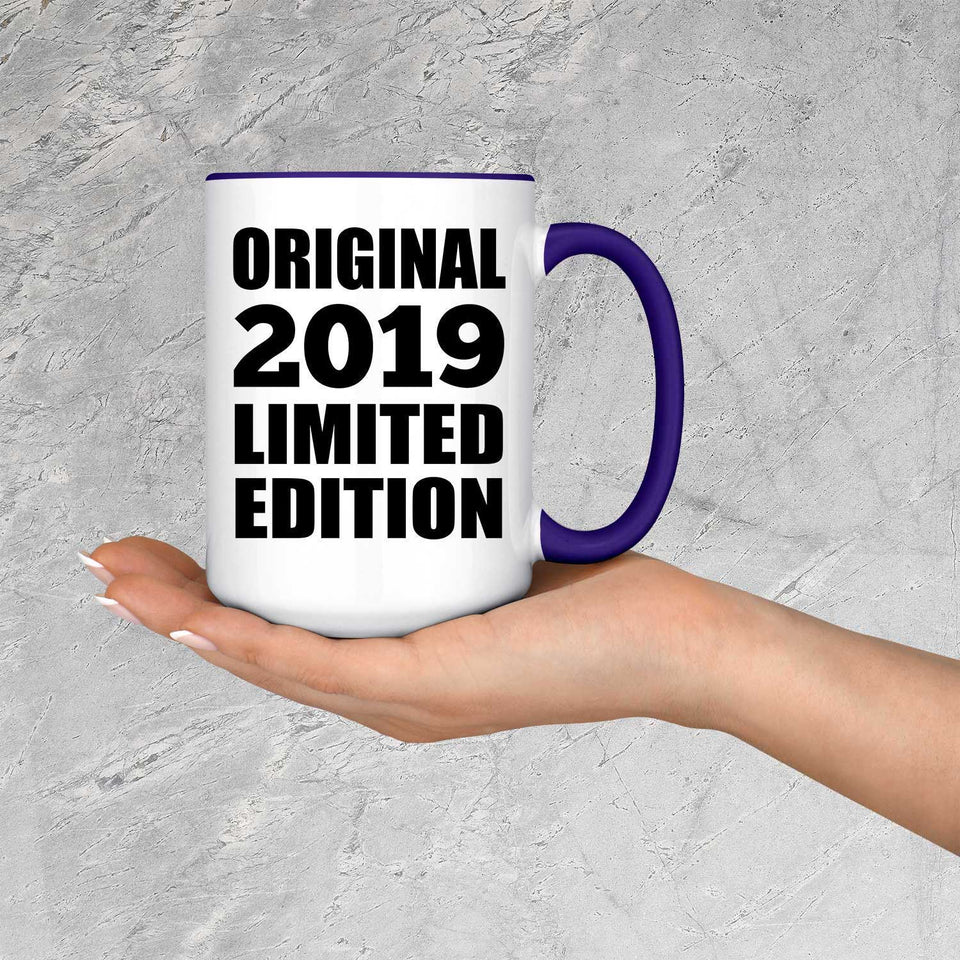 5th Birthday Original 2019 Limited Edition - 15oz Accent Mug Purple