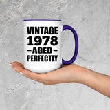 46th Birthday Vintage 1978 Aged Perfectly - 15oz Accent Mug Purple