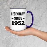 72nd Birthday Legendary Since 1952 - 15oz Accent Mug Purple
