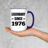 48th Birthday Legendary Since 1976 - 15oz Accent Mug Purple