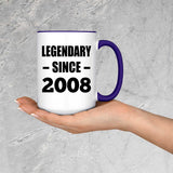 16th Birthday Legendary Since 2008 - 15oz Accent Mug Purple