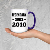 14th Birthday Legendary Since 2010 - 15oz Accent Mug Purple