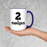 2nd Birthday 2 & Fabulous - 15oz Accent Mug Purple