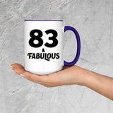 83rd Birthday 83 & Fabulous - 15oz Accent Mug Purple
