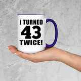 86th Birthday I Turned 43 Twice - 15oz Accent Mug Purple