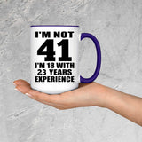 41st Birthday I'm Not 41 I'm 18 With 23 Years Experience - 15oz Accent Mug Purple