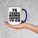 76th Anniversary 76 Years Down Forever to Go - 15oz Accent Mug Purple