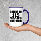 115th Anniversary Cheers To 115 Years Together - 15oz Accent Mug Purple