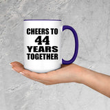 44th Anniversary Cheers To 44 Years Together - 15oz Accent Mug Purple
