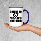 67th Anniversary Cheers To 67 Years Together - 15oz Accent Mug Purple