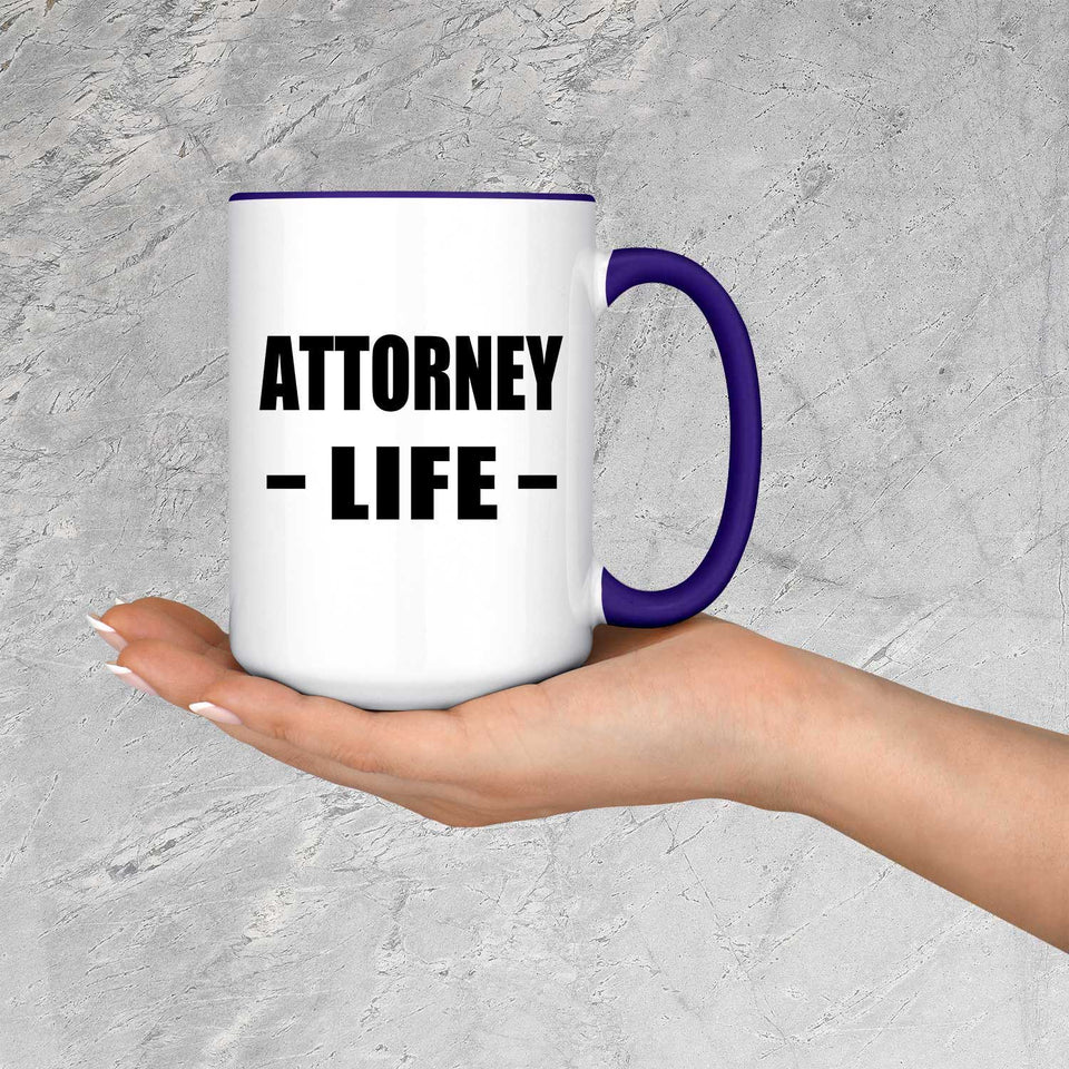 Attorney Life - 15oz Accent Mug Purple