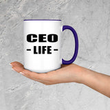 CEO Life - 15oz Accent Mug Purple