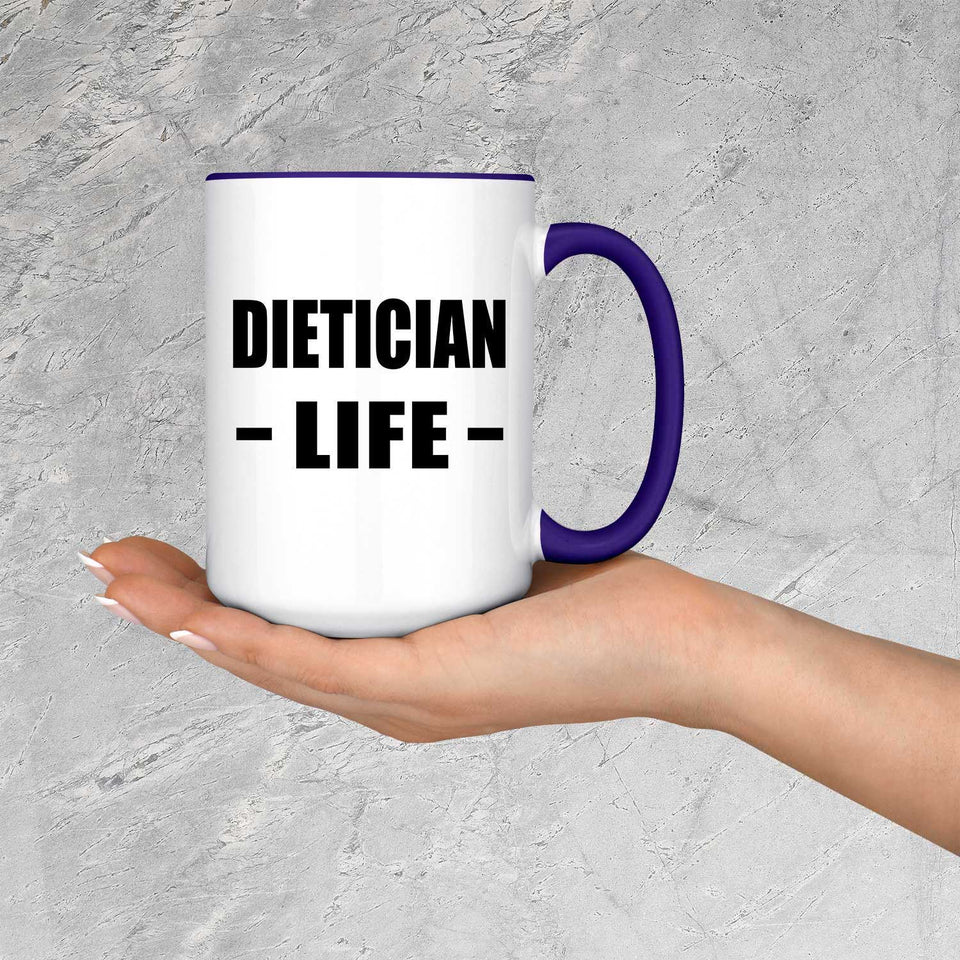 Dietician Life - 15oz Accent Mug Purple