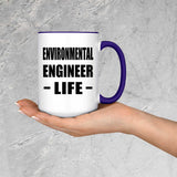 Environmental Engineer Life - 15oz Accent Mug Purple