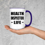 Health Inspector Life - 15oz Accent Mug Purple