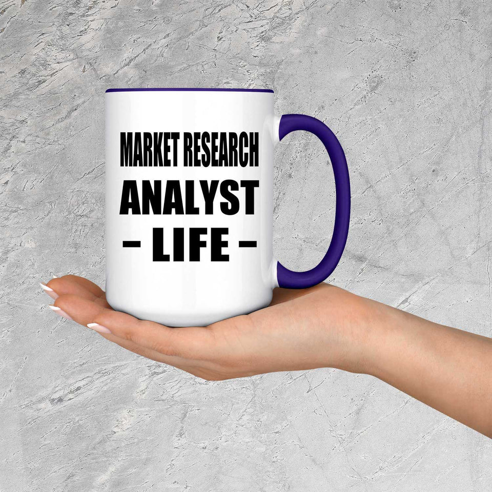 Market Research Analyst Life - 15oz Accent Mug Purple