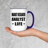 Market Research Analyst Life - 15oz Accent Mug Purple