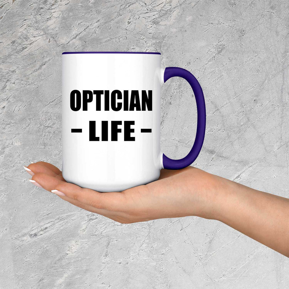 Optician Life - 15oz Accent Mug Purple