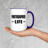 Photographer Life - 15oz Accent Mug Purple