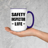 Safety Inspector Life - 15oz Accent Mug Purple