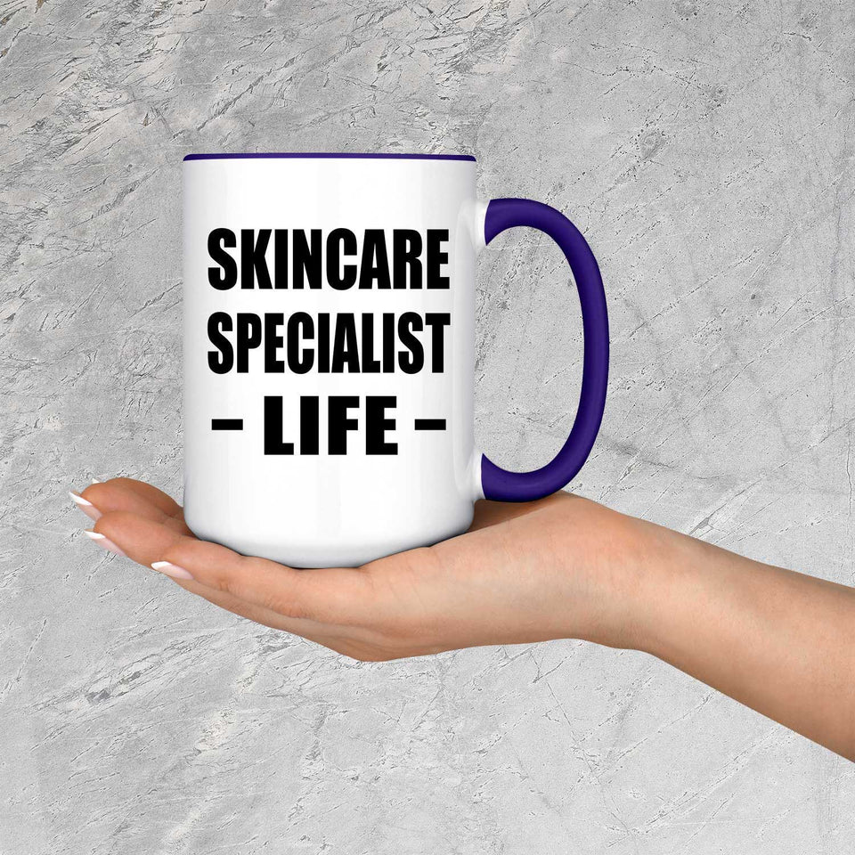 Skincare Specialist Life - 15oz Accent Mug Purple