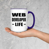 Web Developer Life - 15oz Accent Mug Purple