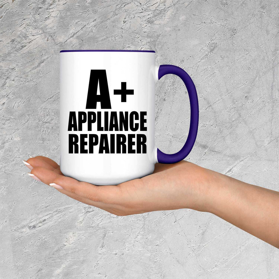 A+ Appliance Repairer - 15oz Accent Mug Purple