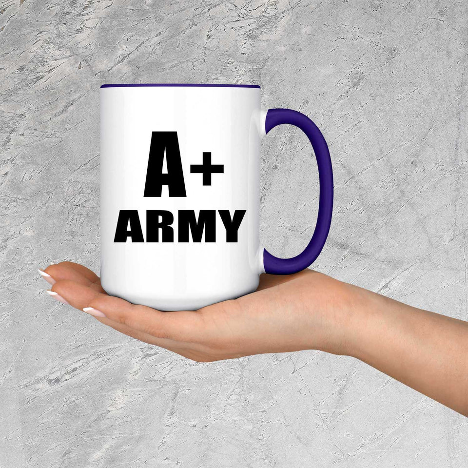 A+ Army - 15oz Accent Mug Purple