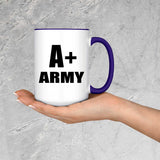 A+ Army - 15oz Accent Mug Purple