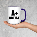 A+ Artist - 15oz Accent Mug Purple