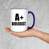A+ Biologist - 15oz Accent Mug Purple