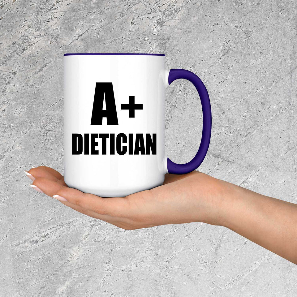 A+ Dietician - 15oz Accent Mug Purple