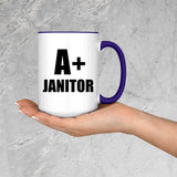 A+ Janitor - 15oz Accent Mug Purple