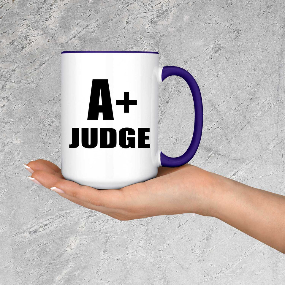 A+ Judge - 15oz Accent Mug Purple