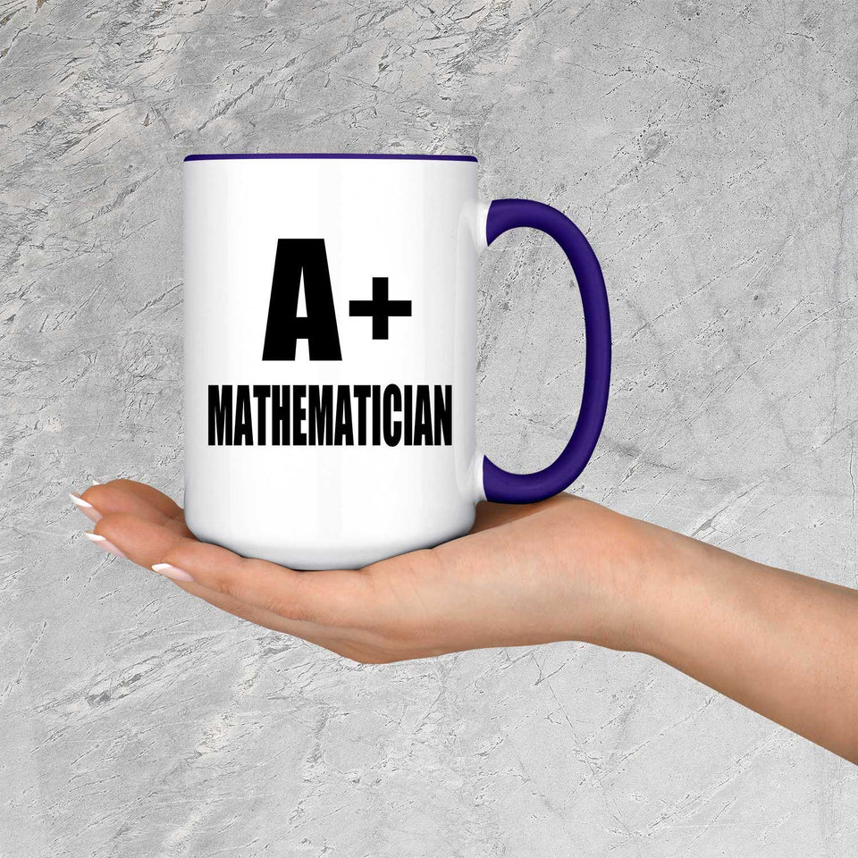 A+ Mathematician - 15oz Accent Mug Purple