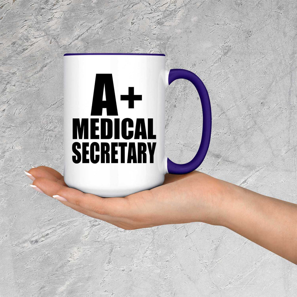 A+ Medical Secretary - 15oz Accent Mug Purple