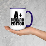 A+ Publication Editor - 15oz Accent Mug Purple