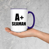 A+ Seaman - 15oz Accent Mug Purple