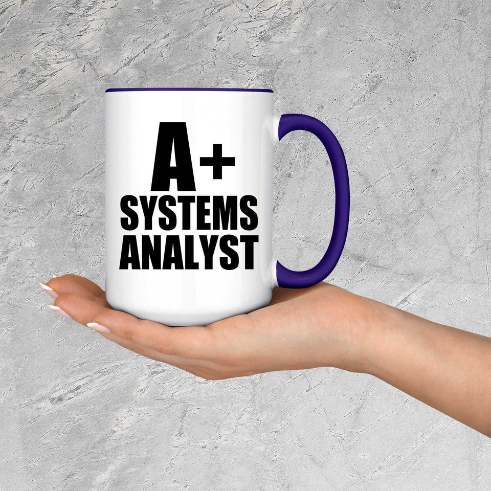 A+ Systems Analyst - 15oz Accent Mug Purple