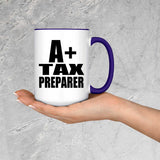 A+ Tax Preparer - 15oz Accent Mug Purple
