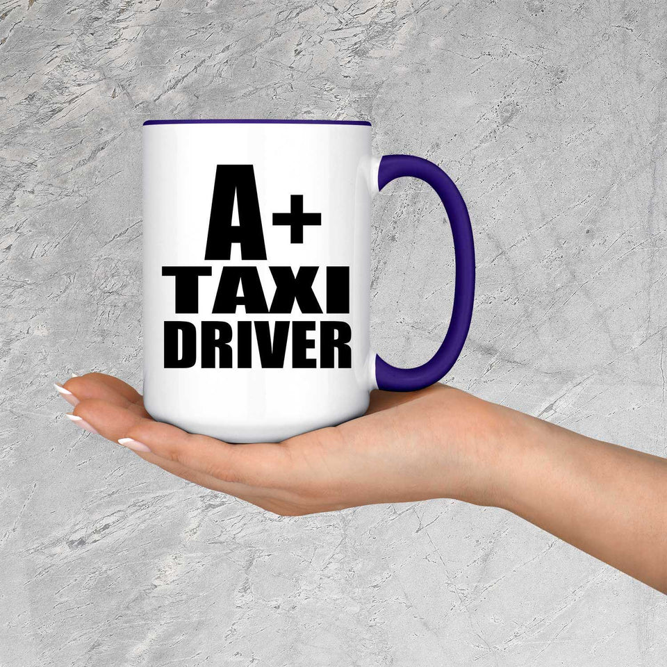 A+ Taxi Driver - 15oz Accent Mug Purple