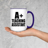 A+ Teaching Assistant - 15oz Accent Mug Purple