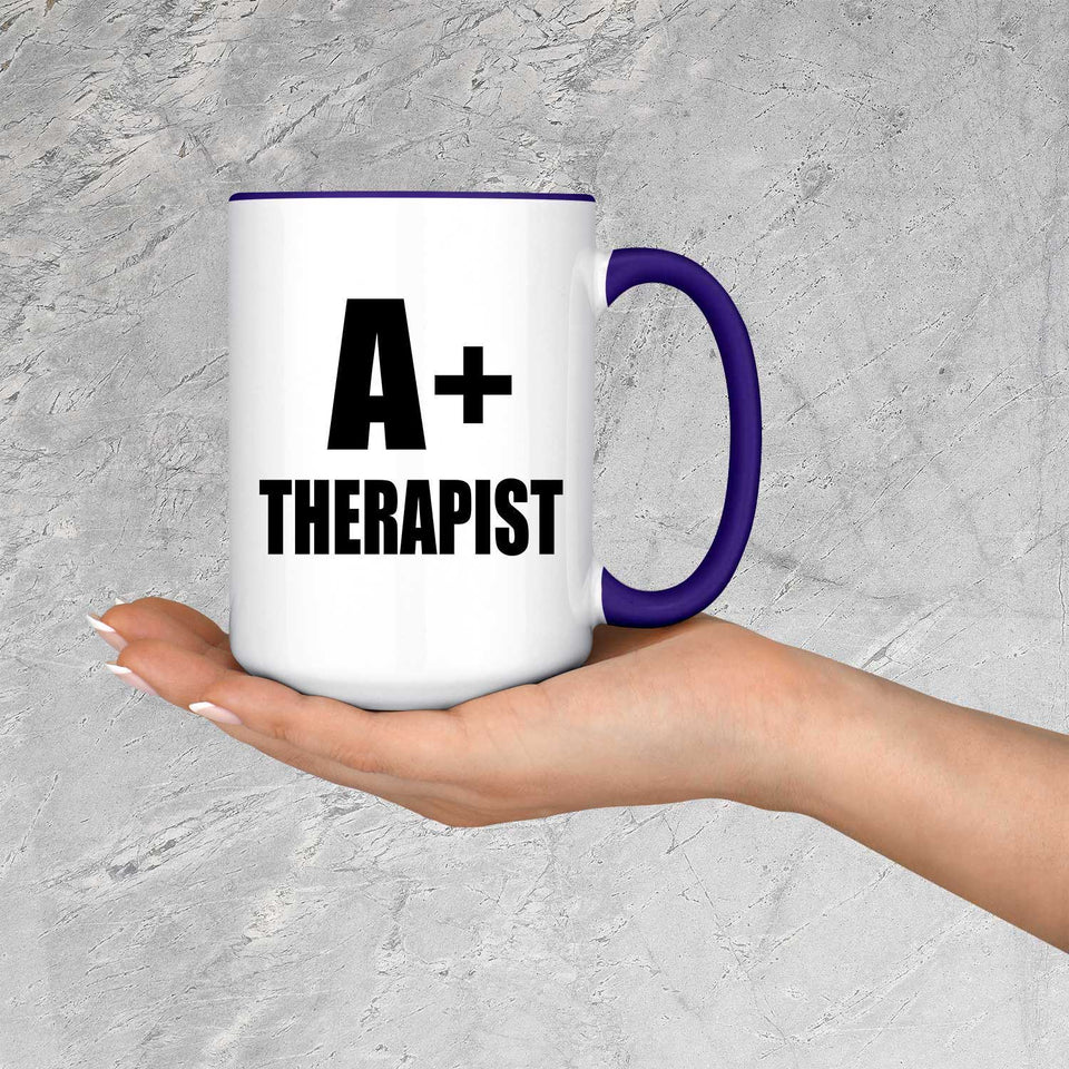 A+ Therapist - 15oz Accent Mug Purple