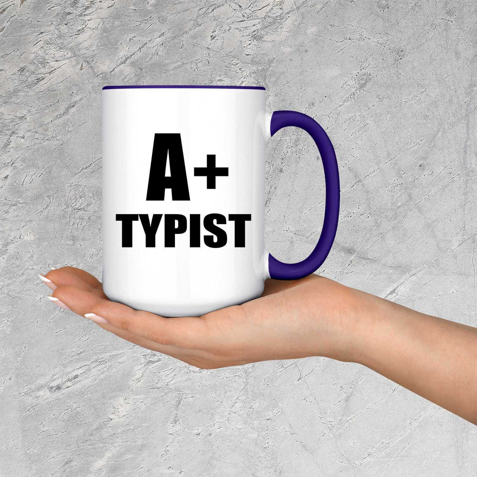 A+ Typist - 15oz Accent Mug Purple