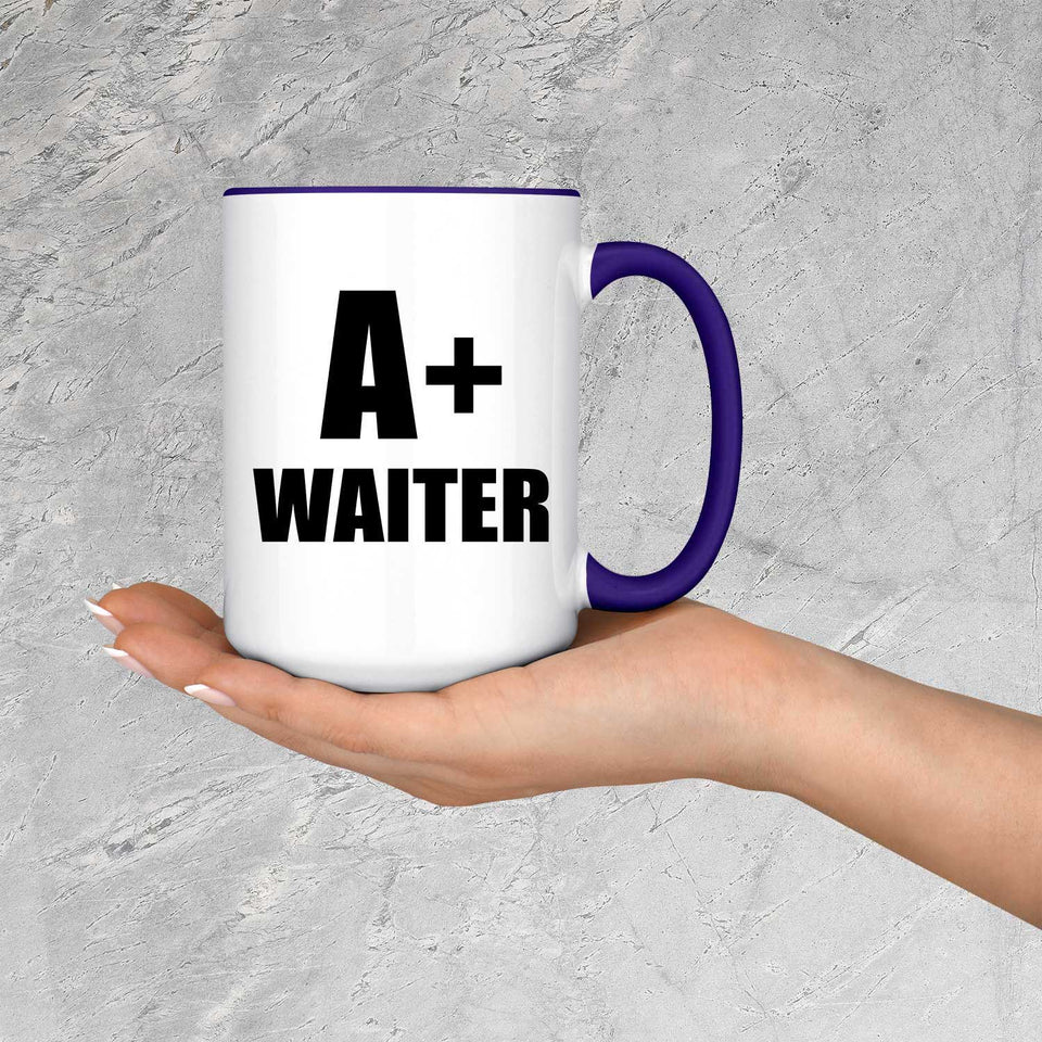 A+ Waiter - 15oz Accent Mug Purple