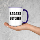 Badass Butcher - 15oz Accent Mug Purple