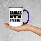 Badass Dental Hygienist - 15oz Accent Mug Purple