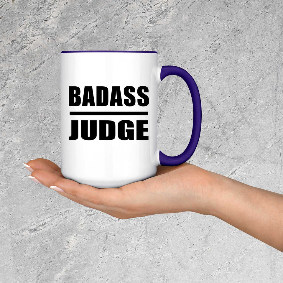 Badass Judge - 15oz Accent Mug Purple