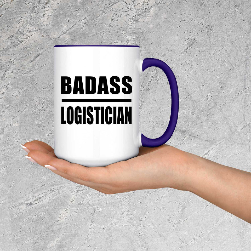 Badass Logistician - 15oz Accent Mug Purple